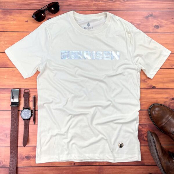 Camiseta Masculina Branca He's risen