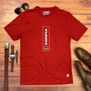 Camiseta Masculina Preta Confia Deus Está Contigo - Imagem 6