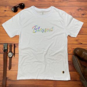 Camiseta Masculina Preta Blessed Holográfico - Imagem 3