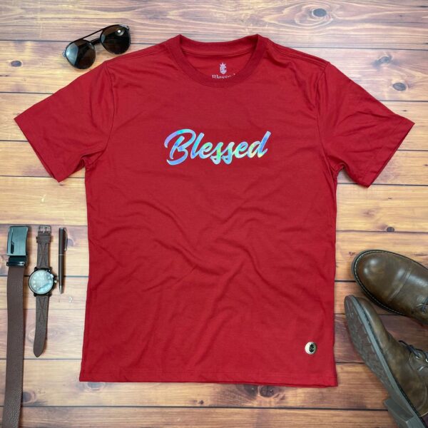 Camiseta Masculina Preta Blessed Holográfico