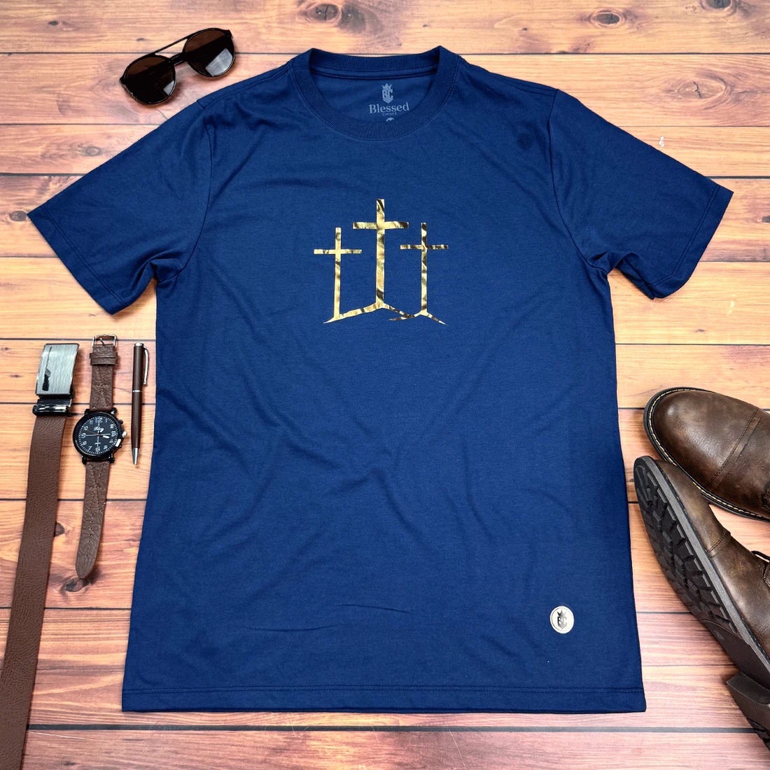 Camiseta Masculina Preta Calvário - Imagem 5
