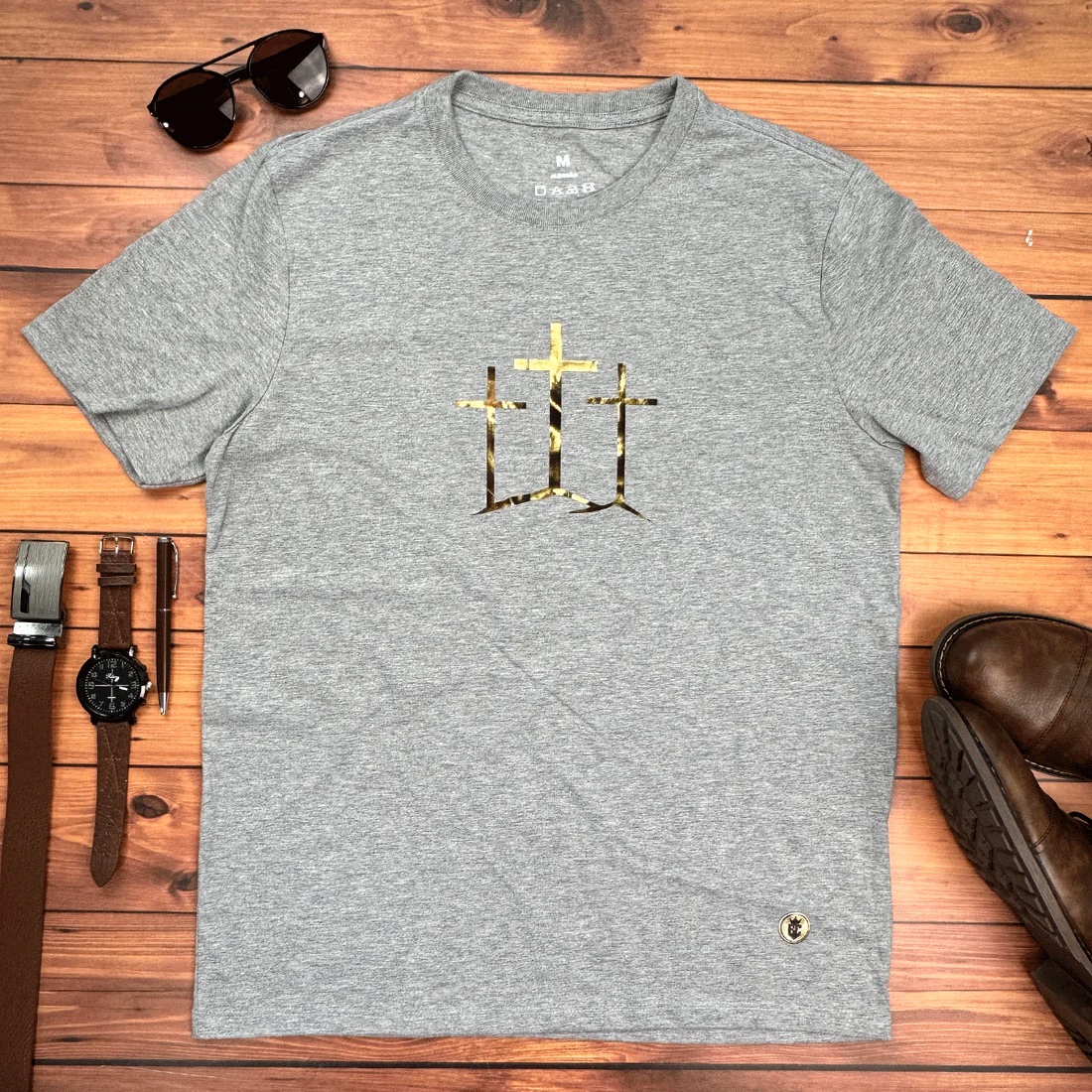 Camiseta Masculina Preta Calvário - Imagem 4