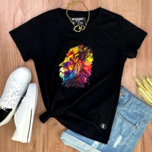 Camiseta Feminina Off White Leão - Imagem 4