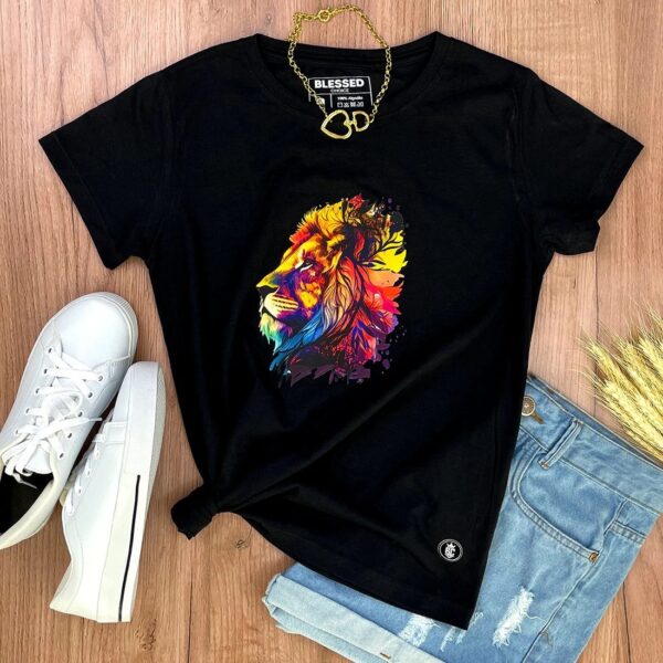 Camiseta Feminina Off White Leão
