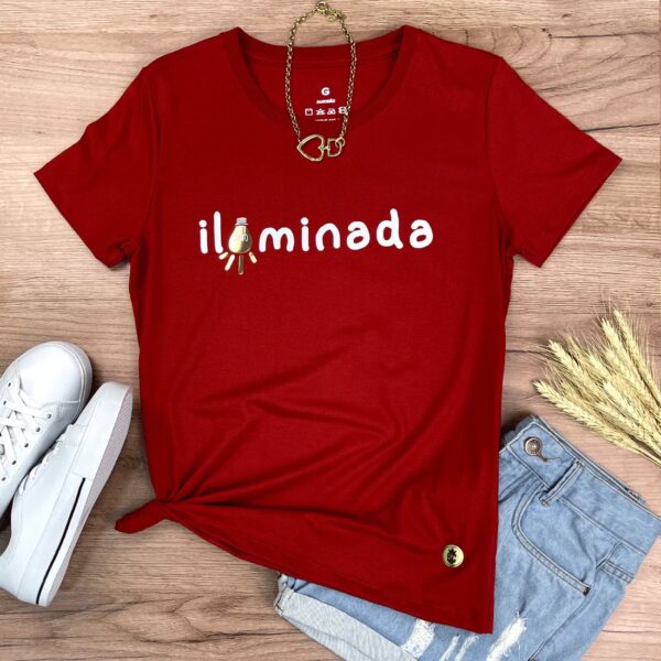 Camiseta Feminina Pink Iluminada