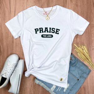 Camiseta Feminina Rosa Praise The Lord - Imagem 1