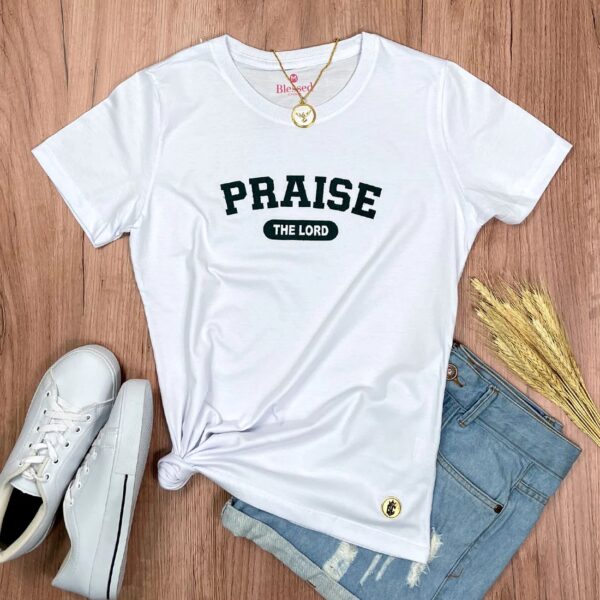 Camiseta Feminina Rosa Praise The Lord