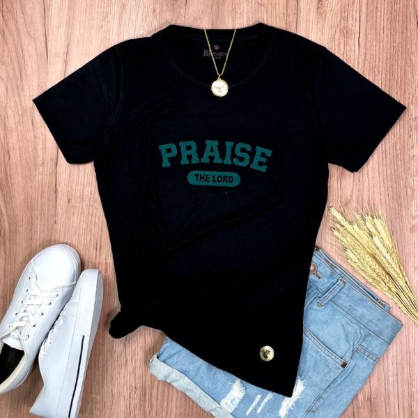 Camiseta Feminina Rosa Praise The Lord