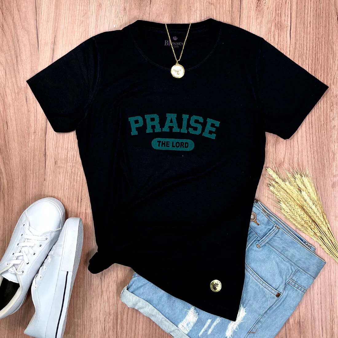 Camiseta Feminina Rosa Praise The Lord - Imagem 5