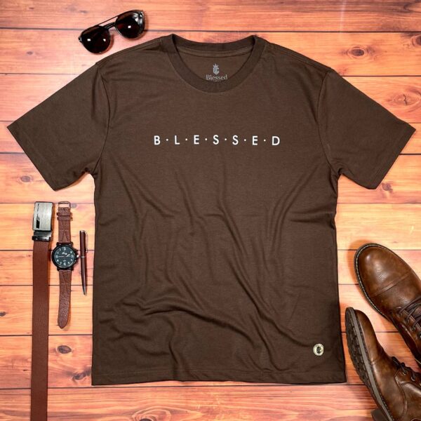 Camiseta Masculina Branca B.L.E.S.S.E.D
