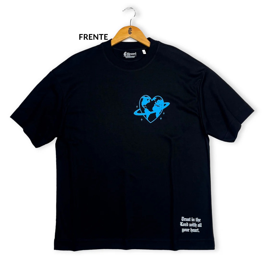 Oversized Off White Full Coração Jesus Saves - Imagem 4