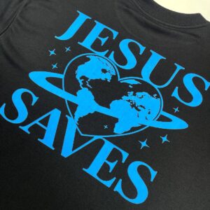 Oversized Off White Full Coração Jesus Saves - Imagem 6