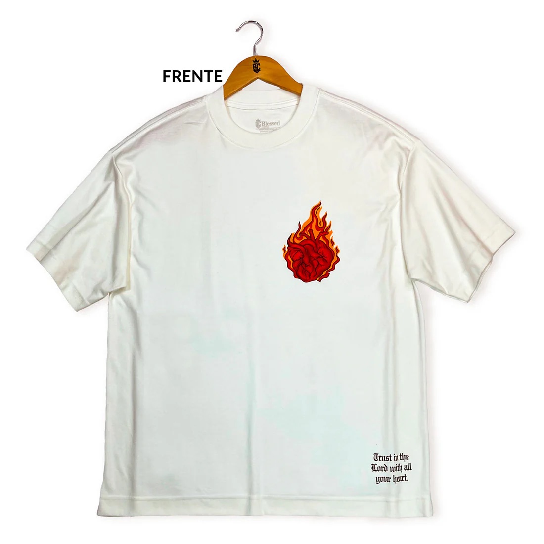 Oversized Off White O Fogo Não Se Apagará - Imagem 1
