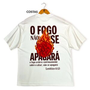Oversized Off White O Fogo Não Se Apagará - Imagem 2