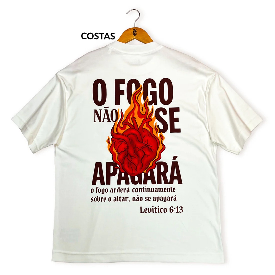 Oversized Off White O Fogo Não Se Apagará - Imagem 2